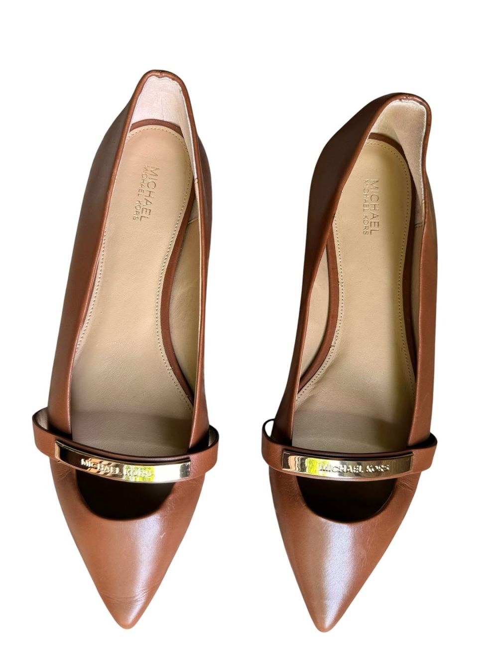 Michael Kors Jess Women's Brown Pointed-Toe Flats - Picture 6 of 8